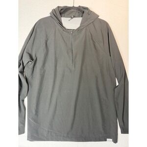 Realtree Fishing Men's black 1/4 Zip Hooded Pullover Lightweight Jacket M/M